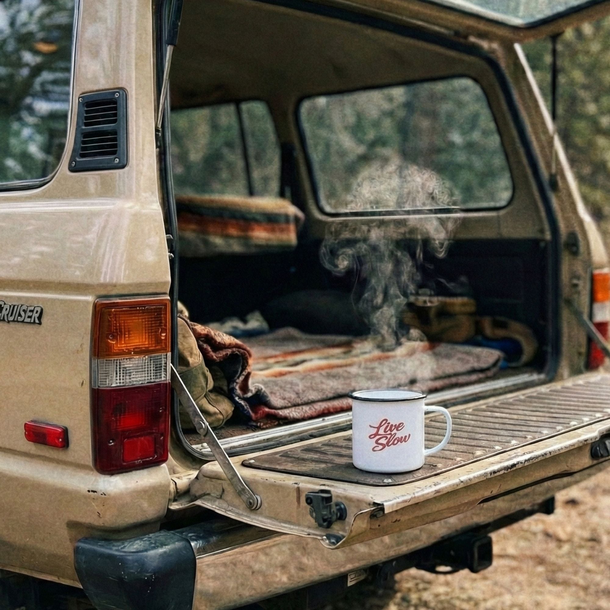 Live Slow Enamel Camp Mug