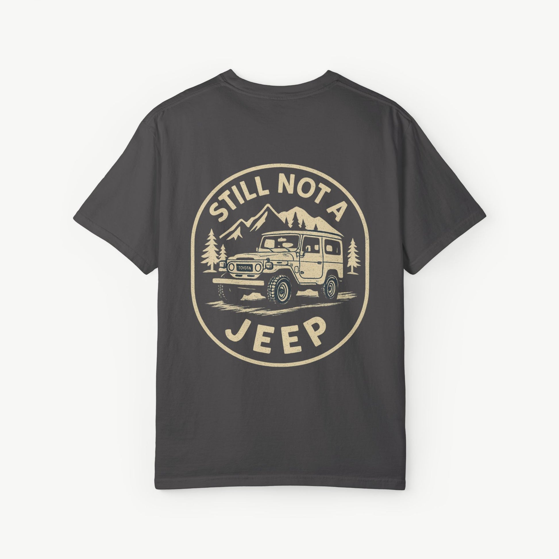 Still Not a Jeep FJ40 graphic tee in graphite with vintage 40-series design